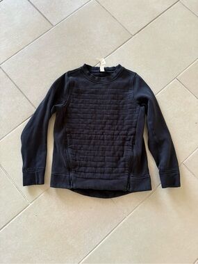 Lululemon Engineered Warmth Crewneck Sweatshirt – Black Size 2 Quilted Side zip